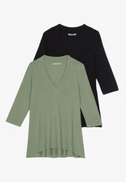 Anna Field 2 PackMaglietta A Manica LungaBlack/Light Green Donna T-shirt E Top AN621D188-Q11 -Anna Field 159be9951e5349aa9ff19951fcd2d8f5