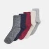 Anna Field 5 Pack - Calze - Grey/Dark Red/Blue 2 Anna Field 5 Pack - Calze - Grey/Dark Red/Blue -Anna Field 20c7884e73f841dcaecfec7cfad0ac62