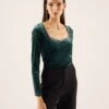 Anna Field Maglietta A Manica LungaDark Green Donna T-shirt E Top AN621D18G-M11 -Anna Field 4094954191a4410fa8be4ff2d5b7b2b8