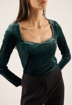 Anna Field Maglietta A Manica LungaDark Green Donna T-shirt E Top AN621D18G-M11 -Anna Field 4f5a904a55d84cd09ef2d8a3734d3a02