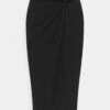 Anna Field Front Knot Midi Skirt - Gonna A Tubino - Black