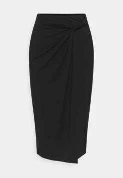 Anna Field Front Knot Midi Skirt - Gonna A Tubino - Black