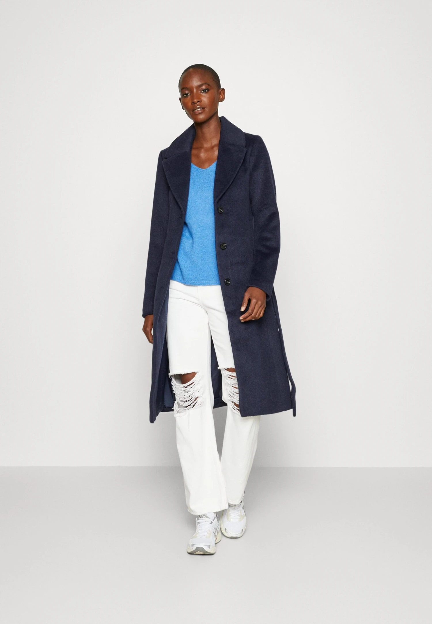 Cappotto ClassicoDark Blue Donna Cappotti ANH21U009-K11 4 Cappotto ClassicoDark Blue Donna Cappotti ANH21U009-K11 - immagine 2