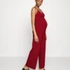 Strappy Drappy Cintered Tuta JumpsuitDark Red Donna Tute Jumpsuit EX429D008-G11