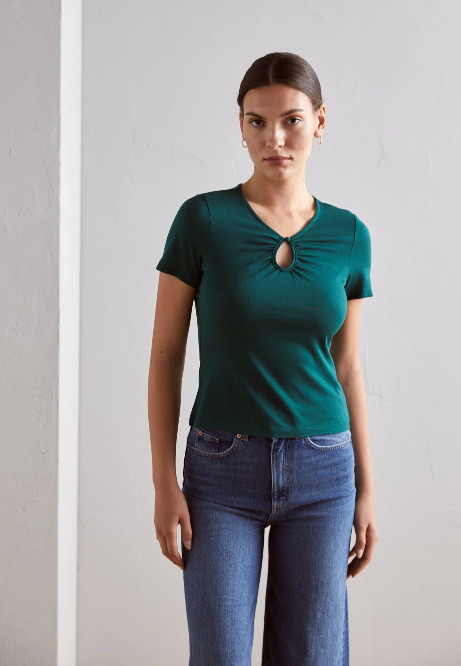 Anna Field T-Shirt BasicDark Green Donna T-shirt E Top AN621D185-M11 3 Anna Field T-Shirt BasicDark Green Donna T-shirt E Top AN621D185-M11