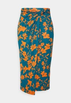 Anna Field Front Knot Midi Skirt - Gonna A Tubino - Blue