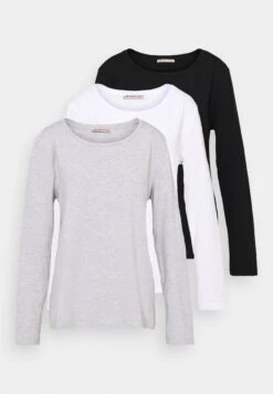 Anna Field 3 PackMaglietta A Manica LungaBlack/White/Mottled Light Grey Donna T-shirt E Top AN621D0XK-Q11 -Anna Field 961352bddf144aa8ae41be158008bf1b