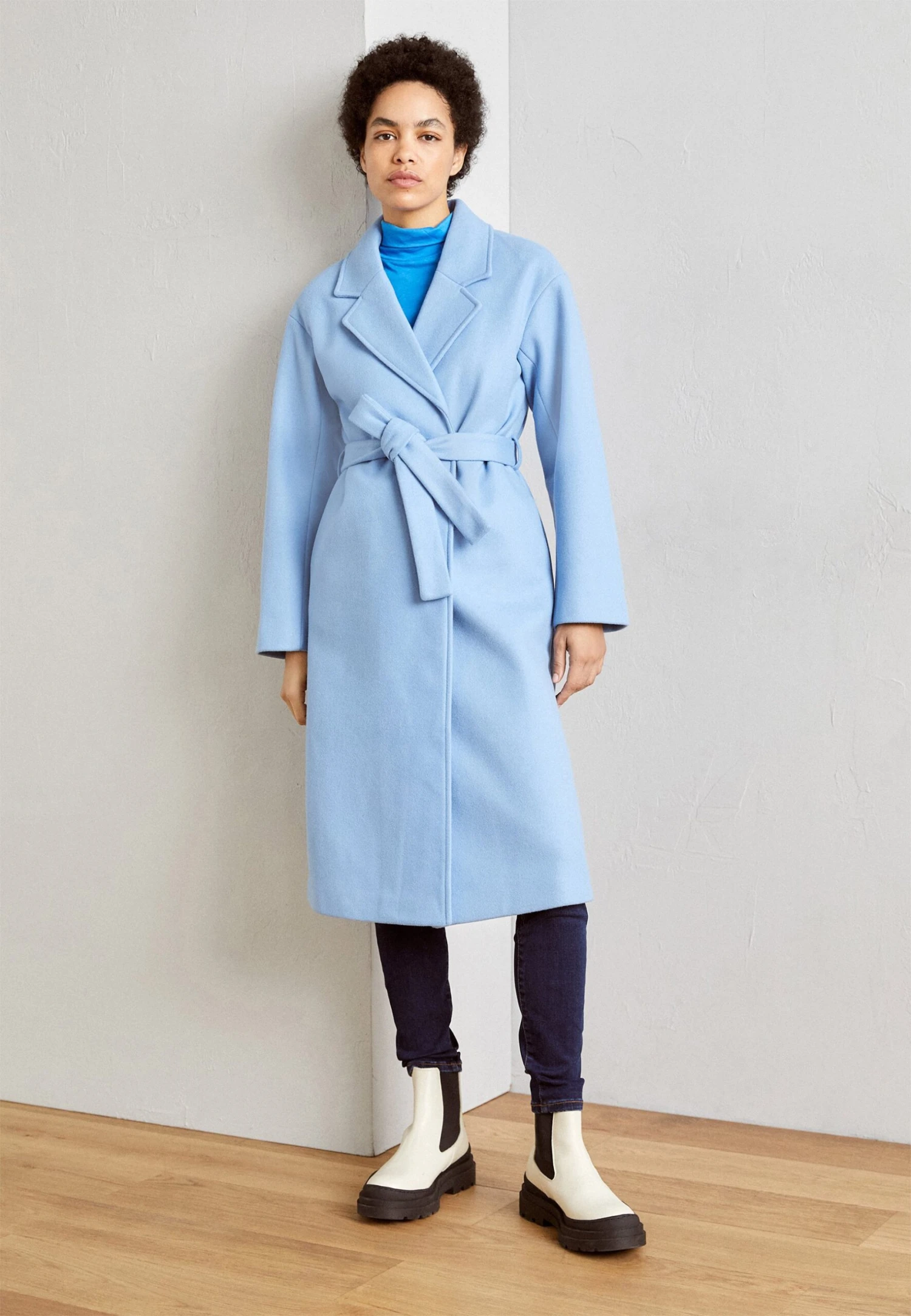 Anna Field Cappotto ClassicoLight Blue Donna Cappotti AN621U023-K11 3 Anna Field Cappotto ClassicoLight Blue Donna Cappotti AN621U023-K11