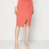 Anna Field Front Knot Midi Skirt - Gonna A Tubino - Red