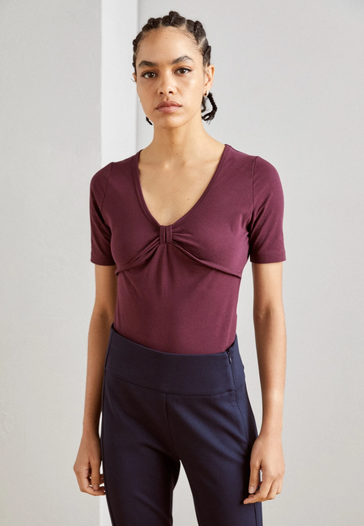 Anna Field T-Shirt BasicDark Red Donna T-shirt E Top AN621D17V-G11 3 Anna Field T-Shirt BasicDark Red Donna T-shirt E Top AN621D17V-G11