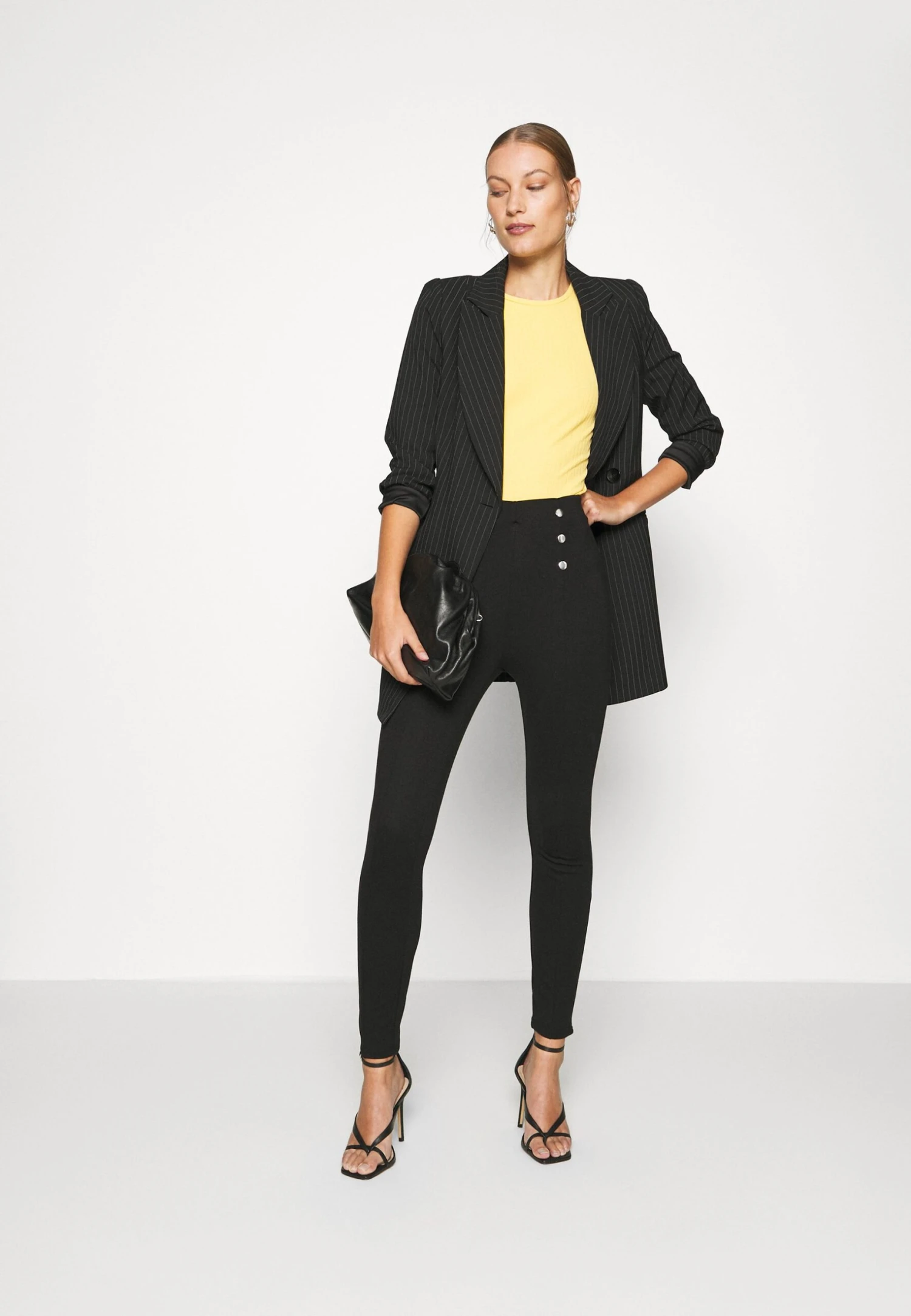 Anna Field Punto Leggings With Button DetailLeggingsBlack Donna Pantaloni AN621A04X-Q11 4 Anna Field Punto Leggings With Button DetailLeggingsBlack Donna Pantaloni AN621A04X-Q11 - immagine 2