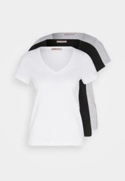 Anna Field 3 Pack T-Shirt BasicBlack/White/Mottled Light Grey Donna T-shirt E Top AN621D16H-Q11 -Anna Field d2e446865b454a8bb8bb40608a715698