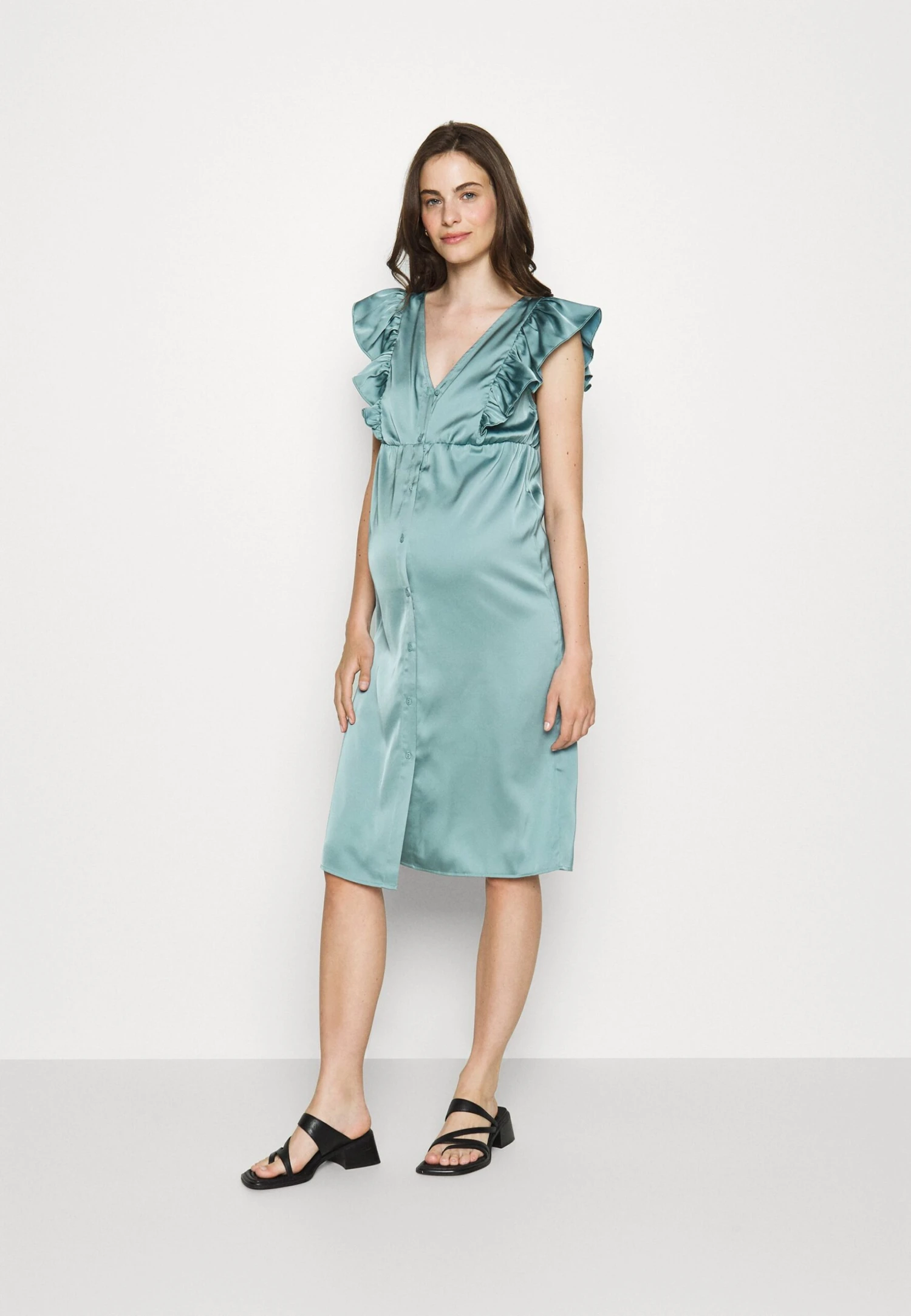 Mama Dress Mid Dress Open Slips Vestito EleganteLight Green Donna Vestiti EX429F065-M11 3 Mama Dress Mid Dress Open Slips Vestito EleganteLight Green Donna Vestiti EX429F065-M11