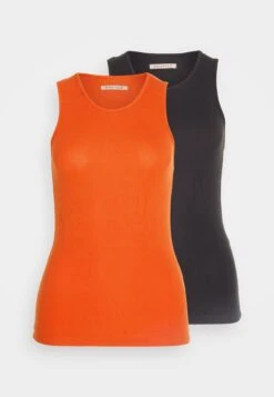 Anna Field 2 PackTopOrange/Black Donna T-shirt E Top AN621D182-H11 -Anna Field f5fc0567d74c4e4e83f58eff959618bf